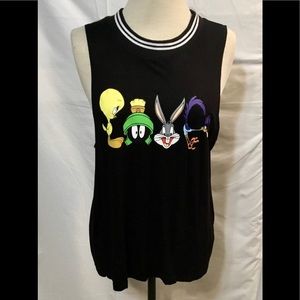 Forever 21 Warner Bros. Black Sleeveless Top